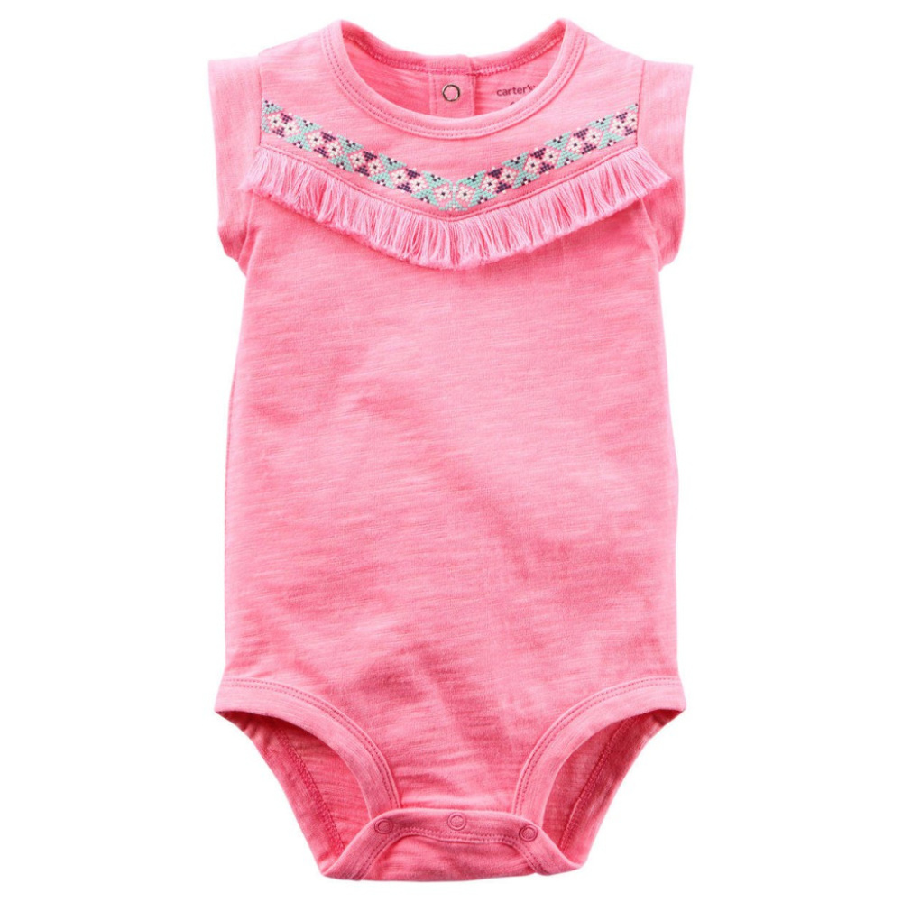 Carter’s 18 Months Baby Girl Pink Tassel Bodysuit NWT